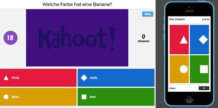 Screenshot zu einer Aufgabe "Welche Farbe hat eine Banane?"